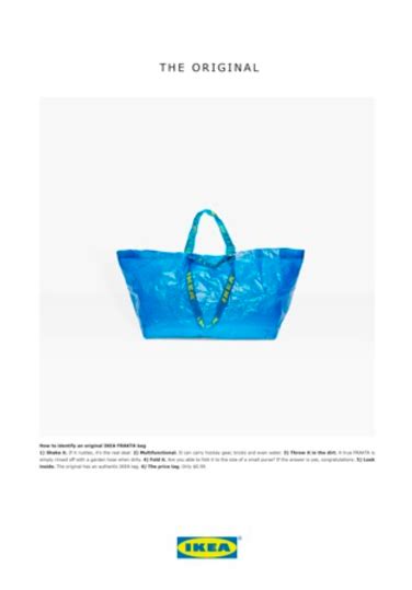 fake ikea bag|Ikea responds back with sass to Balenciaga's copycat tote bag.